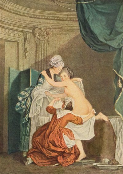 The Bath, engraving by Nicolas Francois Regnault by Pierre Antoine Baudouin